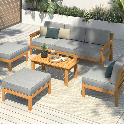 Livsip Outdoor Sofa Set Lounge Patio Set 7 Piece