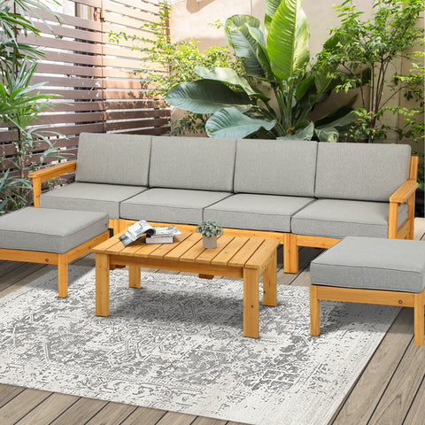 Livsip Outdoor Sofa Set Lounge Patio Set 7 Piece