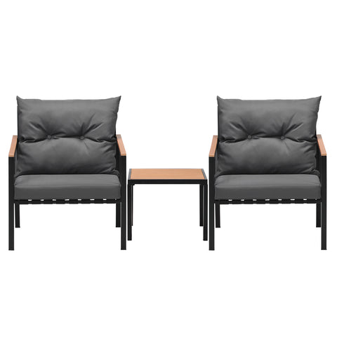 Livsip 3PCS Outdoor Set Armchairs&Table with Cushions