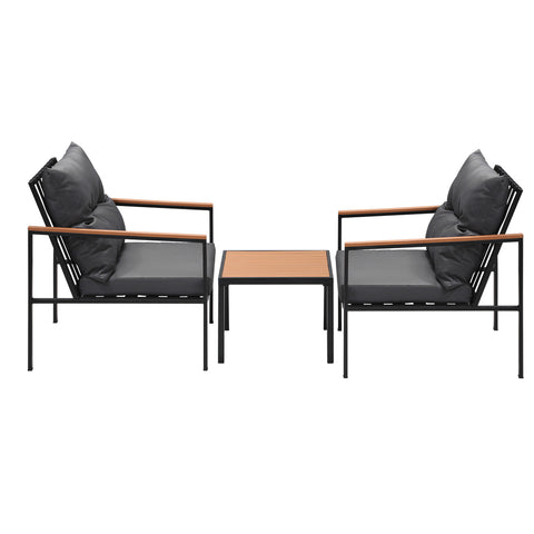 Livsip 3PCS Outdoor Set Armchairs&Table with Cushions