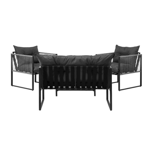 Livsip 4 Piece Outdoor Furniture Setting Grey