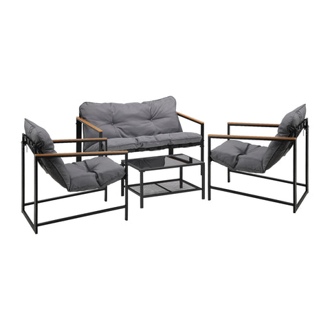 Livsip 4 Seater Outdoor Lounge Sofa Set Patio Chairs Table