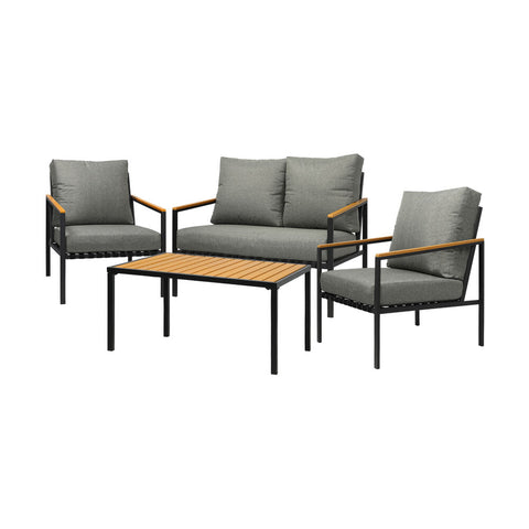 Livsip Outdoor Furniture 4PCS Set Dining Chairs&Table