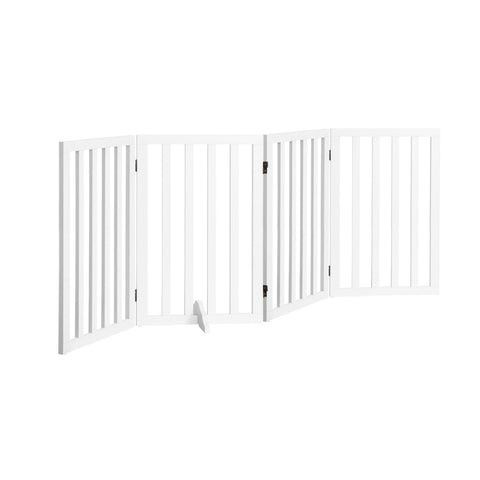 Alopet Wooden Pet Gate Security Door 4-Panel 80cm
