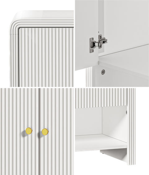 Buffet Sideboard Storage Cabinet 2 Doors Cupboard White