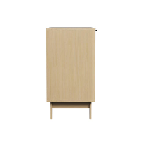 Buffet Sideboard Storage Cabinet 4 Doors Cupboard Natural