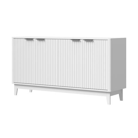 Buffet Sideboard Storage Cabinet 4 Doors Cupboard White
