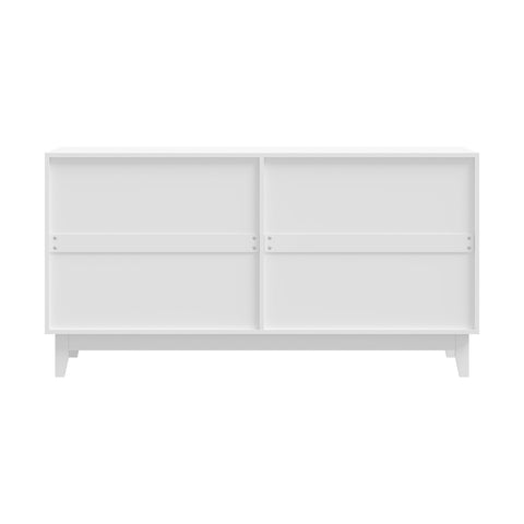Buffet Sideboard Storage Cabinet 4 Doors Cupboard White