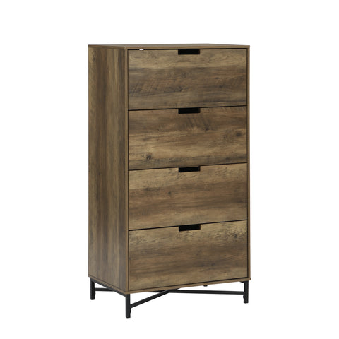 Austin Chest 4 drawers woodgrain and black