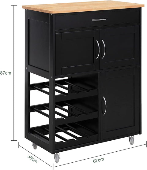 Trolley Bottle Rack Drawer Cabinet
