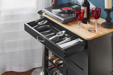 Trolley Bottle Rack Drawer Cabinet