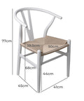 Levede 2x Dining Chairs Wooden Hans White-1954802981002153986