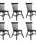 Levede 6x Dining Chairs Kitchen Winsor Black-1966287359809032192