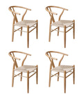 Levede 4x Dining Chairs Wooden Hans-1966287380411453440