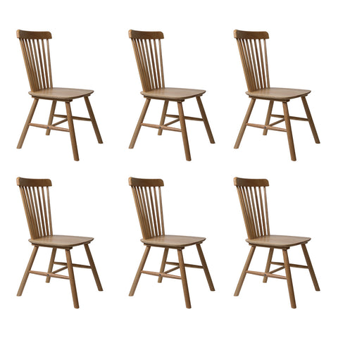 Levede 6x Dining Chairs Kitchen Windor Oak-1966287360421400576