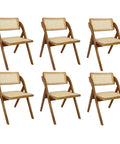 Levede 6X Foldable Rattan Dining Chairs-1966287368277331968