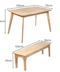 Levede Dining Sets 1XTable+1XBench Chair-1954802999683584002