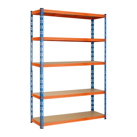 Sharptoo 2x Warehouse Storage Rack 5-tier 1.8m Orange&Blue