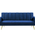 Levede Sofa Bed Convertible Velvet Lounge Recliner Couch Sleeper 3 Seater Blue-1954802342377426944
