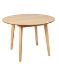 Levede Dining Table Round Rubberwood Base 120cm Natural 120 CM-1864183291977011200