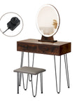 Levede Dressing Table LED Light Strip Brown-1954802443464347648