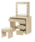 Levede Dressing Table Stool Set Makeup Mirror Led-1950770004920242176