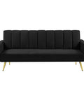Levede Sofa Bed Convertible Velvet Lounge Recliner Couch Sleeper 3 Seater Black-1954802342197071872