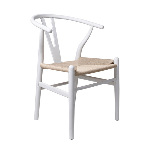 Levede 2x Dining Chairs Wooden Hans White-1954802981002153984