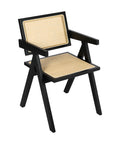 Levede 1x Black Wicker Armchair Dining Chair-1954802993715089408