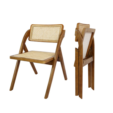 Levede 4X Foldable Rattan Dining Chairs-1966287368076005377