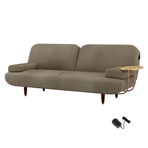 LEVEDE  CONVERTIBLE SOFABED WITH USB CHARGE AND SIDE TABLE-1954802387826905088