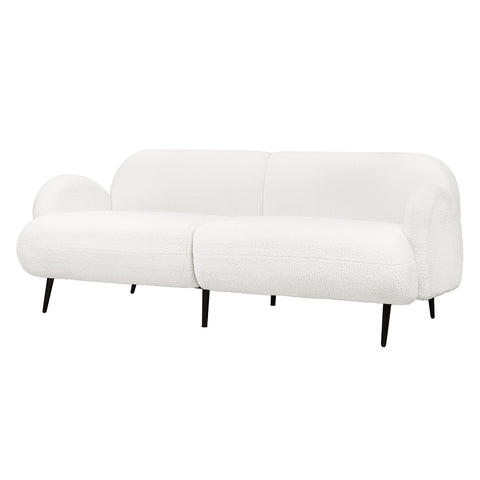 Levede Cloud Sofa 3 Seater Sherpa Fleece White-1954802386396647424
