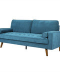 Levede Fabric Sofa Armchair 3 Seater Couch Blue 191cm Wide-1954802588826341376