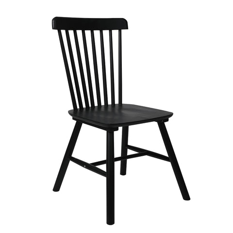 Levede 2x Dining Chairs Kitchen Winsor Black-1954802978070335488