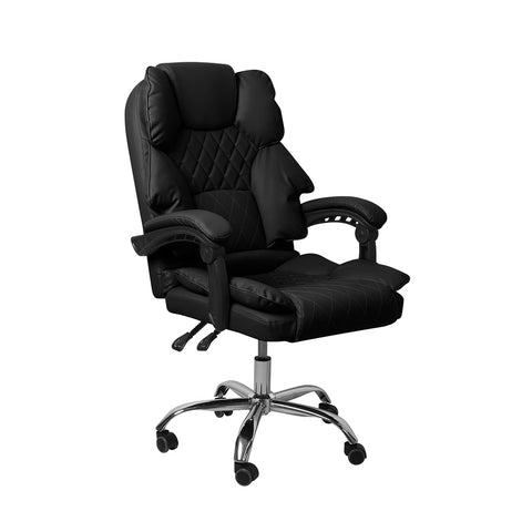 Levede Gaming Chair Office Computer Black No Footrest-1954802890694594560