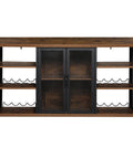Levede Bar Cabinet Buffet Sideboard Walnut-1954802987327164417