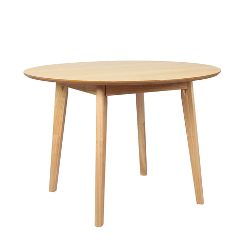 Levede Dining Table Round Rubberwood Base 120cm Natural 120 CM-1864183291977011201