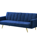 Levede Sofa Bed Convertible Velvet Lounge Recliner Couch Sleeper 3 Seater Blue-1954802342377426945