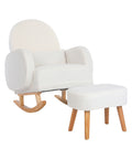 Levede Fleece Rocking Chair with footstool-1886651016225624065