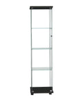 Stacked Display Storage Cabinet Glass Black-1954803004075020289