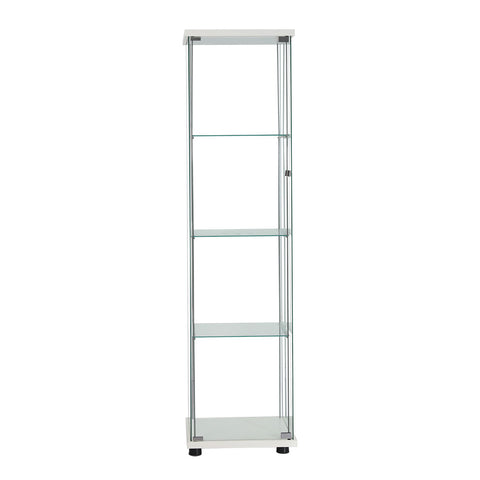 Stacked Display Cabinet Tempered Glass White-1954803004272152577