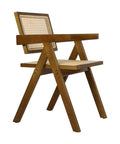 Levede 4x Walnut Wicker Armchair Dining Chair-1966287372387749889