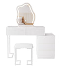 Levede Dressing Table Stool Set with Mirror Led-1954802443267215361