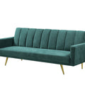 Levede Sofa Bed Convertible Velvet Lounge Recliner Couch Sleeper 3 Seater Green-1954802342541004801