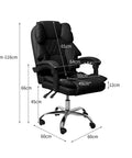 Levede Gaming Chair Office Computer Black No Footrest-1954802890694594562