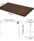 Levede Motorised Standing Desk Adjustable 140cm Walnut 1000x 1MM-1954803021993086978