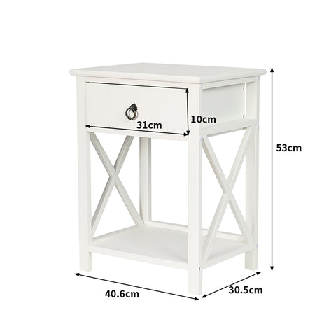 Levede 2x Bedside Tables Drawers Side-1954802691297382402