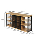Levede Bar Cabinet Buffet Sideboard Oak-1954802987104866306