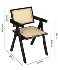 Levede 1x Black Wicker Armchair Dining Chair-1954802993715089410