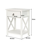 Levede 1x Bedside Tables Drawers Side-1954802691104444418